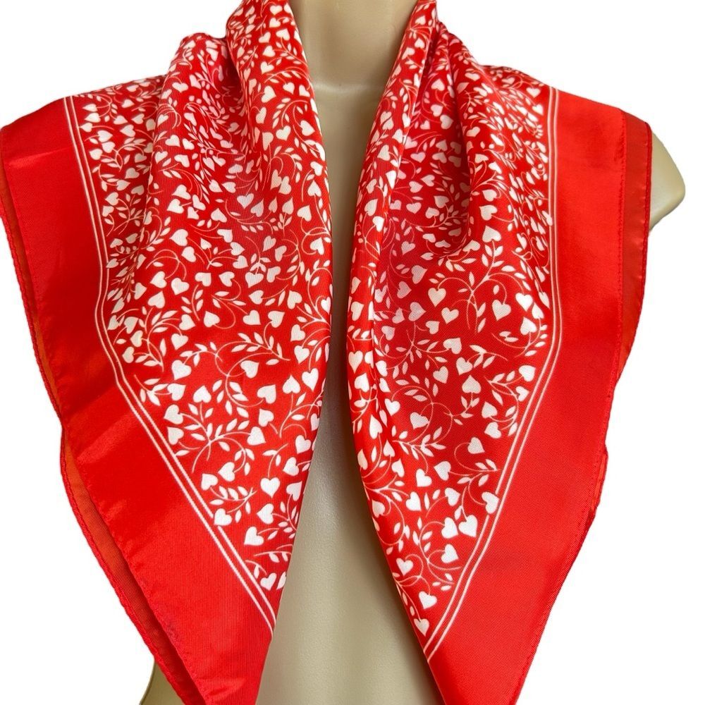 Vintage 1978 Hallmark Heart Valentine Scarf